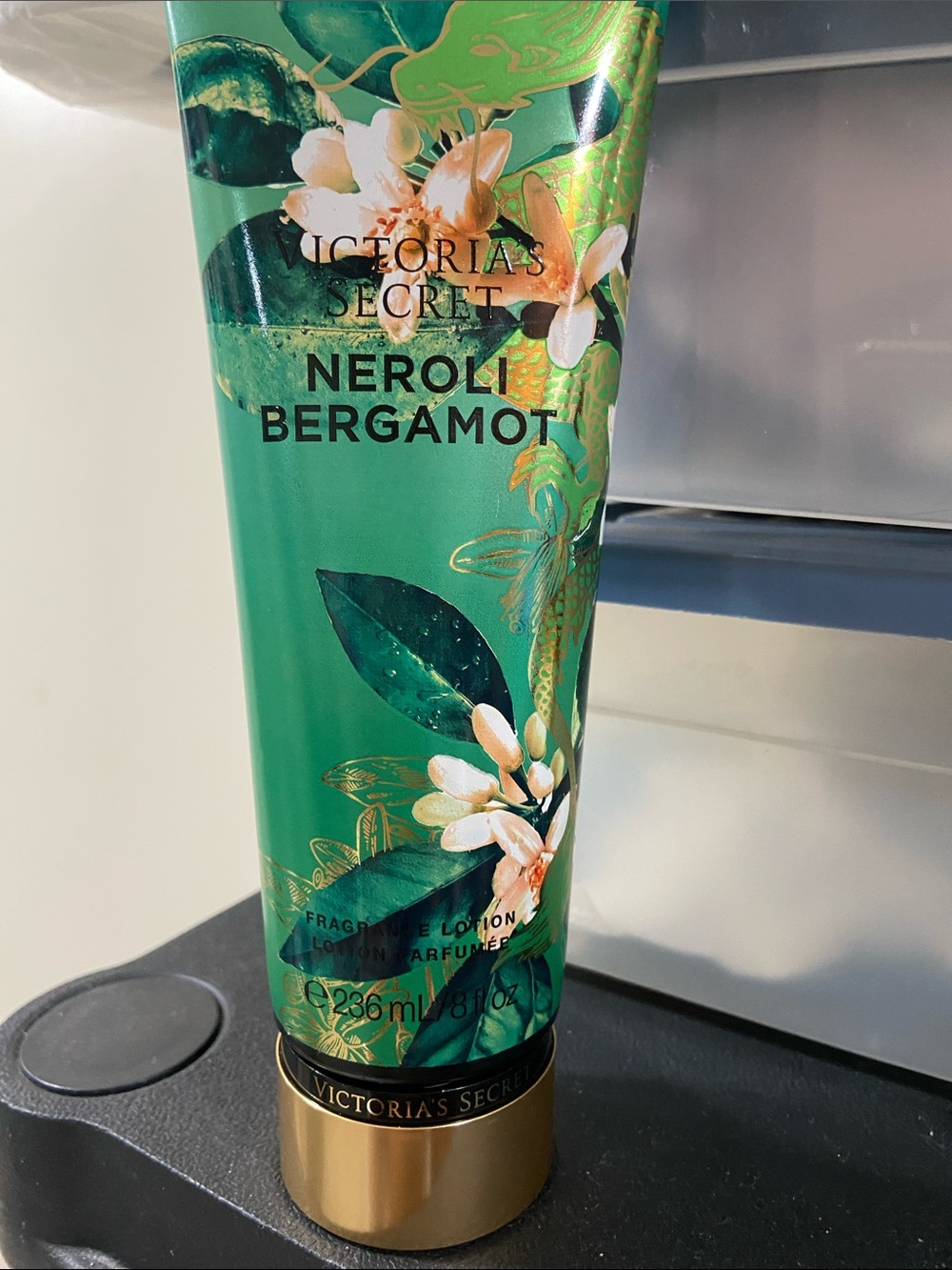 Victoria's Secret Neroli Bergamot Lotion - Green with Gold Accents